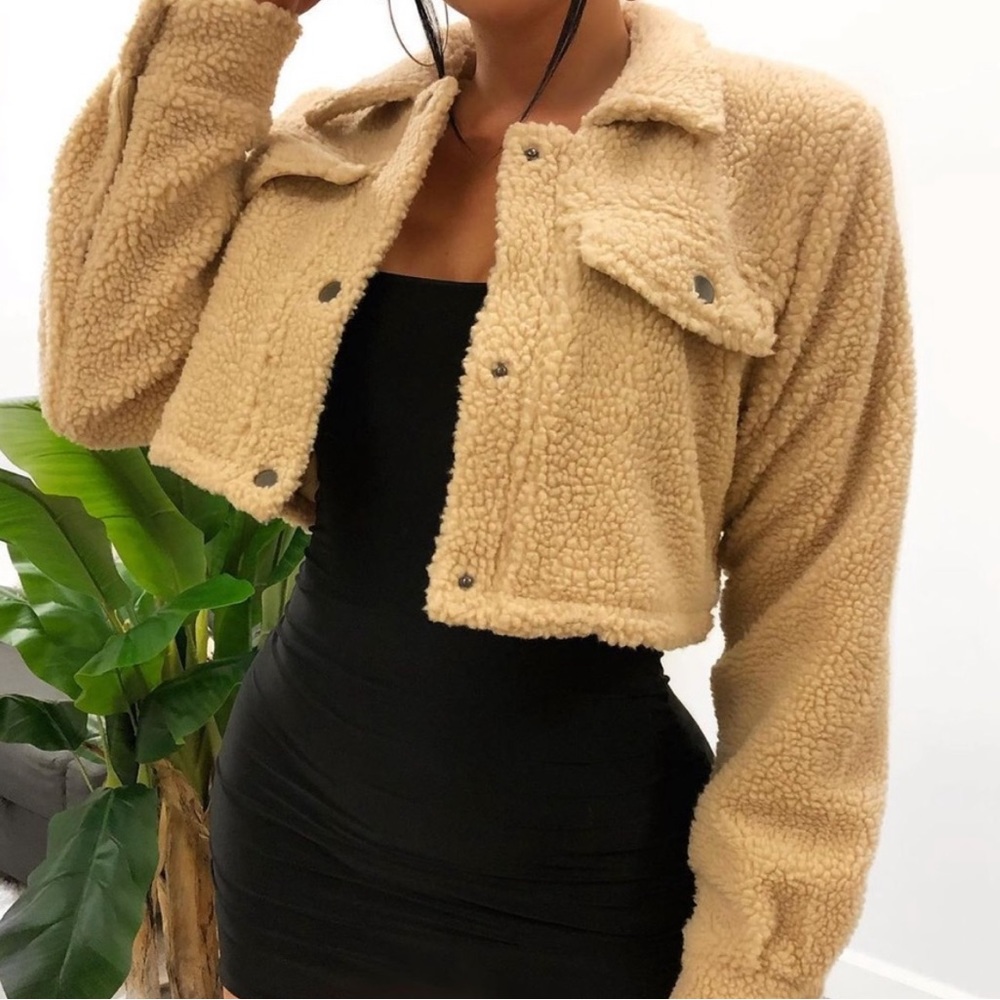 Cropped Teddy Jacket